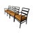 Black Lacquer Dining Chairs in Orange Upholstery Attributed to t.h. Robsjohn-Gibbings for Widdicomb For Sale - Image 10 of 14