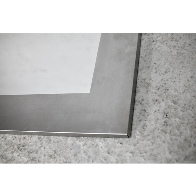Large Steel Mirror, 1970s For Sale - Image 6 of 15