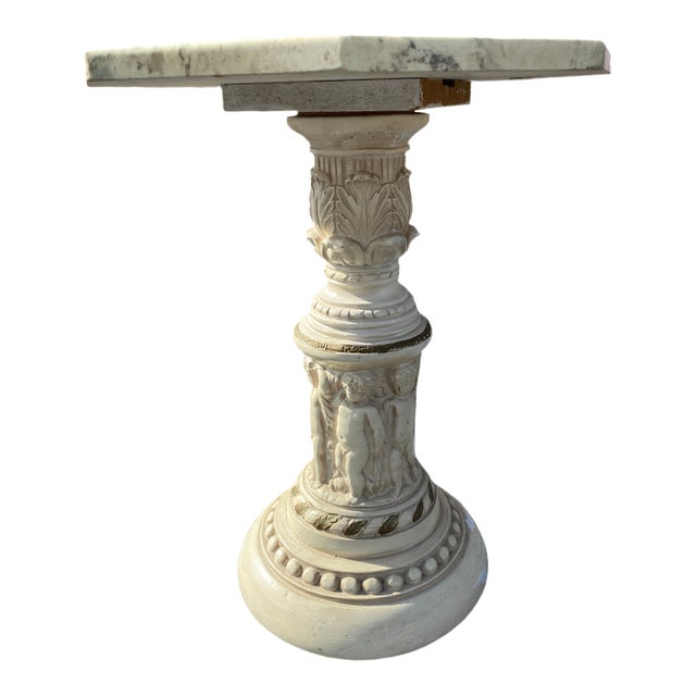 1970s Baroque Marble Side Table For Sale