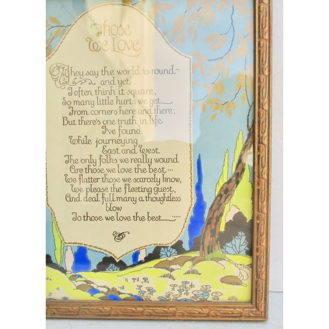 Art Deco Art Deco Motto Print Circa 1920s "Those We Love" For Sale - Image 3 of 9