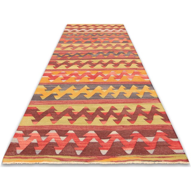1960s 1960s Turkish Kilim Rug For Sale - Image 5 of 5