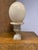 Petite Antique French Cast Iron Urn with Egg & Dart Detail. Minimal Rust Showing Through Original Paint.