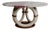 Round Pink Marble and Bronze Lilly Dining Table by Esther Knopfler For Sale