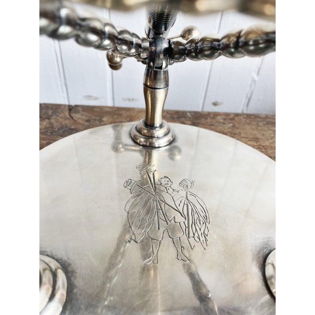 Early 1900s Antique Silver Plated Maxim's De Paris Mechanical Wine Decanter For Sale - Image 10 of 12