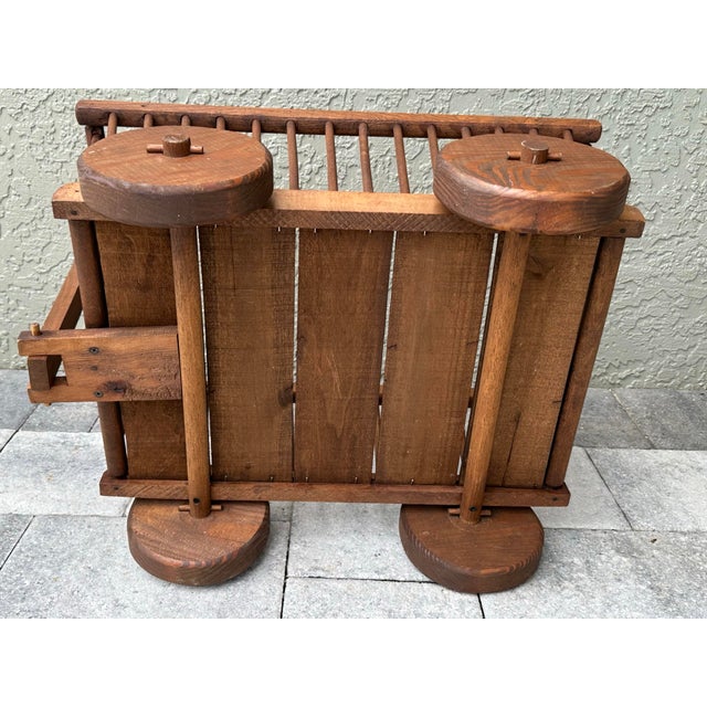 Brown Vintage Mid 1900s Decorative Wooden Goat Cart For Sale - Image 8 of 12