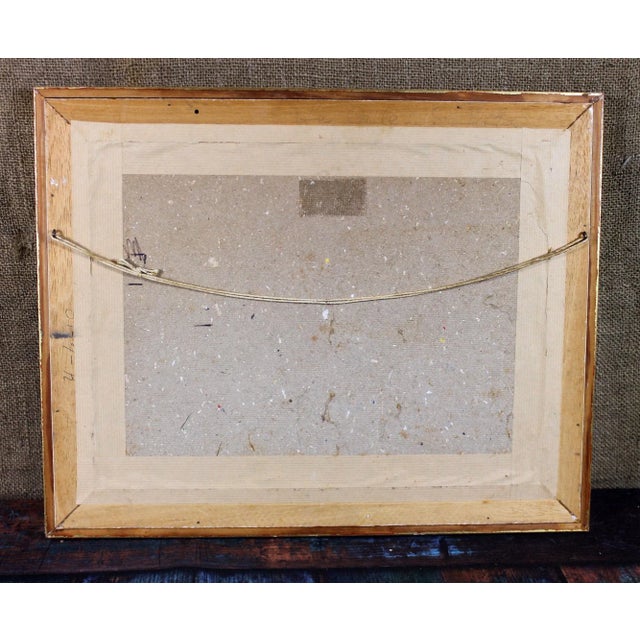 Abstract Expressionism 1970s Expressionist Figurative City Scene Painting by Edel Ritter, Framed For Sale - Image 3 of 4