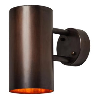 Hans-Agne Jakobsson C627/110 'Rulle' Brown Patinated Outdoor Sconce For Sale