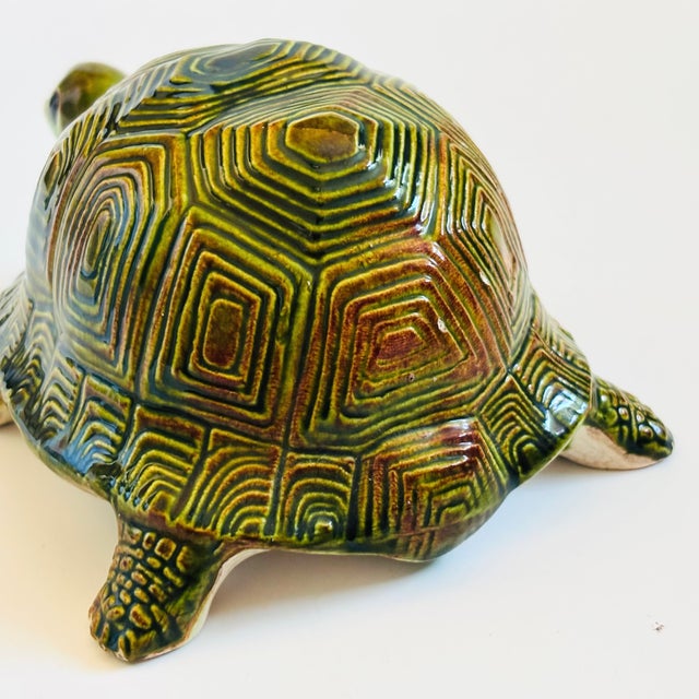 Mid Century Hand Made Ceramic Turtle - Signed and Dated 1977 For Sale - Image 10 of 14