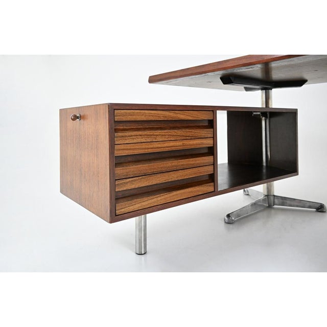 Tan Executive Desk by Osvaldo Borsani for Tecno, 1960s For Sale - Image 8 of 16