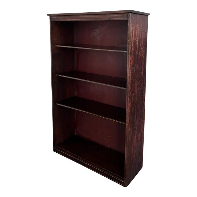 1970s Vintage Early American Bookshelf With Mahogany Finish Chairish