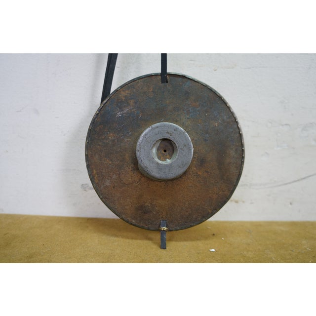 Antique French Morbier Comtoise Movement Clock Face Weights & Pendulum For Sale - Image 17 of 18