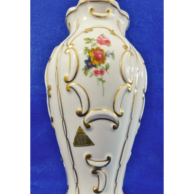 Royal Dux Bohemia Porcelain Floral Vase Czech Republic For Sale In West Palm - Image 6 of 6