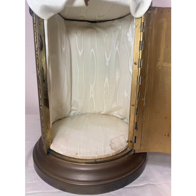 Large Antique Bronze Religious Catholic Church Altar Tabernacle Offering Box For Sale - Image 11 of 14