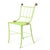 Iron 1930s chair decorated with gilt scrolls and dolphin details and bright green enamel original paint. 4 available...