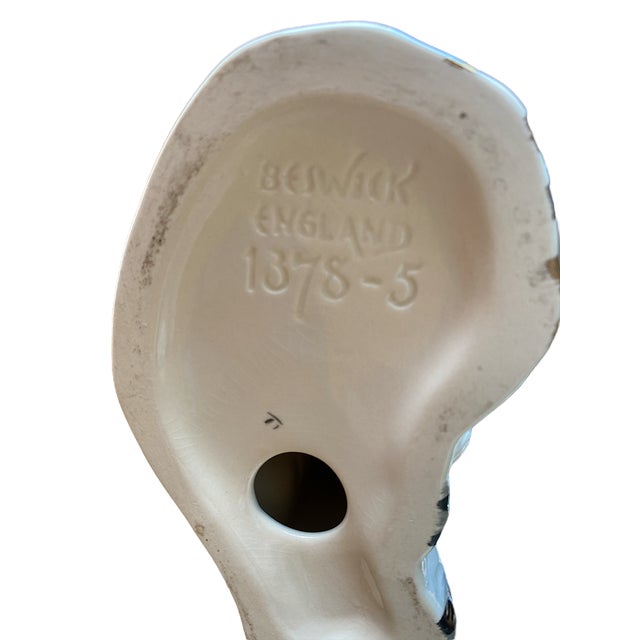 1950s Staffordshire Beswick 1378-5 White King Charles Spaniel Right Facing For Sale In Jacksonville, FL - Image 6 of 8