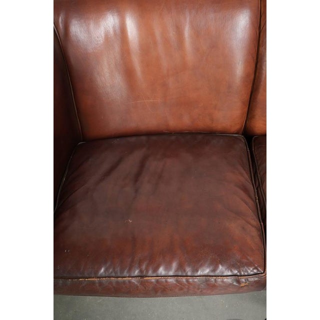 English Sheepskin 2-Seater Club Sofa For Sale - Image 6 of 14