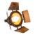 Vintage Industrial Theater Spotlight With Adjustable Barn Doors For Sale
