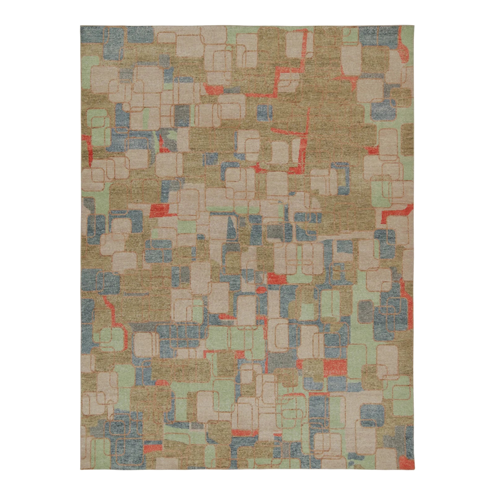 Rug & Kilim’s Oversized Multi Colored Abstract Geo Rug, 12x14 | Chairish