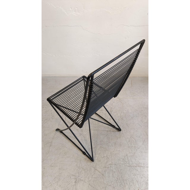 Cantilever chair in rare black Till Behrens for Schlubach Manufacturer's label on the underside: "Legally protected design...