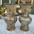 Pink Pair of antique Plique-a-jour cloisonne vases with colorful transparent enamel // Chinoiserie // enamelware // enameled // Asian art For Sale - Image 8 of 10