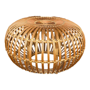 Franco Albini Style Rattan Ottoman in Lobster Pot Design