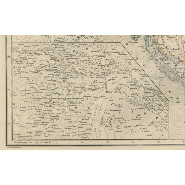 Austriahungary Map with Vienna Inset, 1876 For Sale - Image 3 of 10