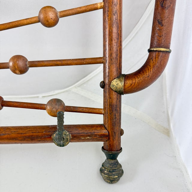 Brown Belle Epoque Bentwood Mirror Wall Rack For Sale - Image 8 of 12