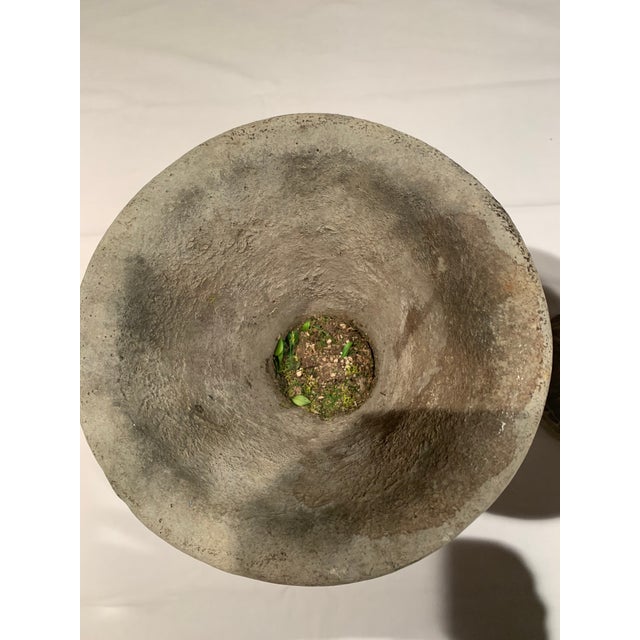 Antique Cast Stone Garden Urns - a Pair For Sale - Image 9 of 13