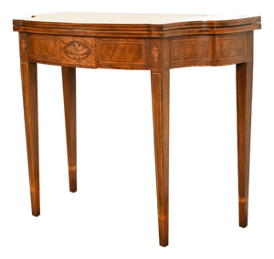 Baker Furniture Federal Inlaid Mahogany Flip-Top Console or Game Table