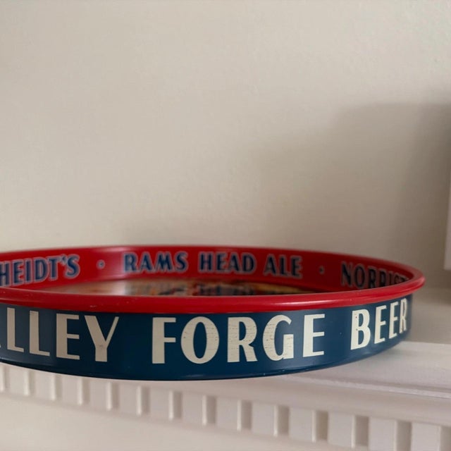 Vintage Scheidt’s Valley Forge Beer Platter Depicting Washington’s HQ For Sale - Image 9 of 9