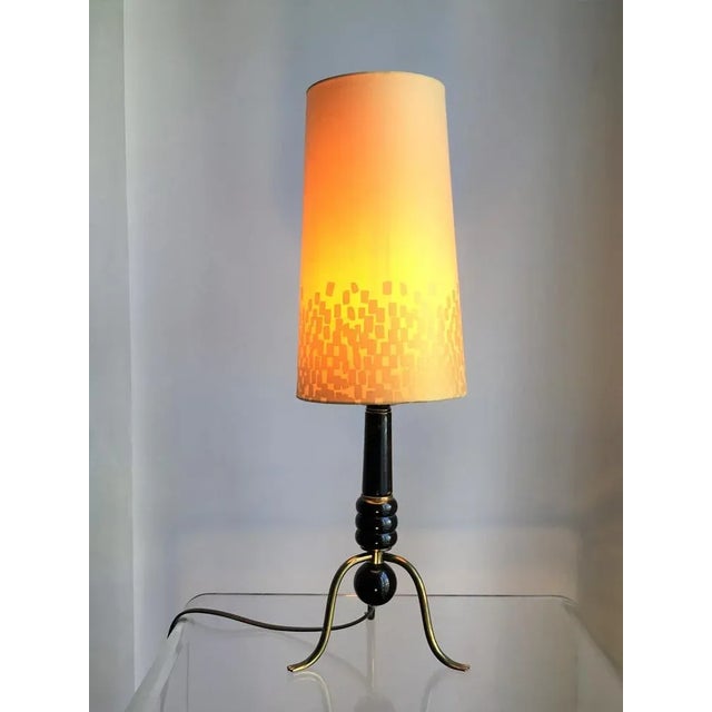 Black Vintage Tripod Table Lamp, 1950s For Sale - Image 8 of 8