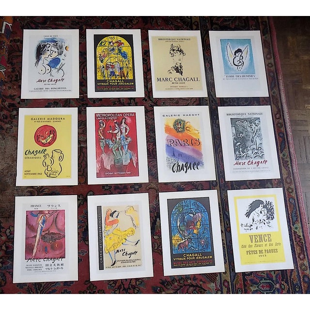 Red Vintage Mid 20th C. Marc Chagall Poster Lithographs - Set of 12 For Sale - Image 8 of 8