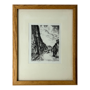 1920s Lyman Byxbe “Thompson Canyon” Original Etching, American Landscape Print
