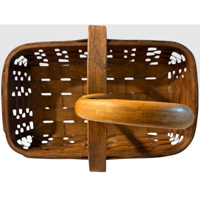 Rare Early 20th Century Shelton Basket Company Spiked Garden Foraging Cane and Gathering Trug For Sale In Portland, ME - Image 6 of 16