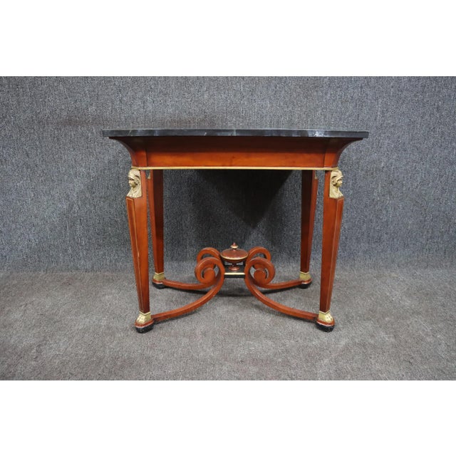 Wood Neoclassical Egyptian Style Console by John Widdicomb For Sale - Image 7 of 13