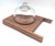 1970s 1970s Teak Wood and Lucite Cheese and Cracker Tray With Glass Cloche, 2-Piece Set For Sale - Image 5 of 8