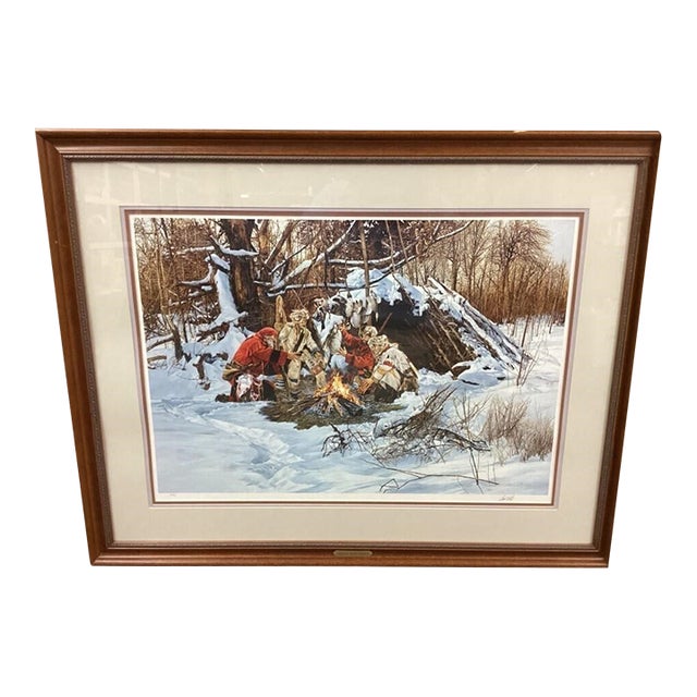 1990s Paul Calle Sharing With Friends Signed Limited Edition Print, Coa — Framed For Sale