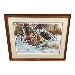 1990s Paul Calle Sharing With Friends Signed Limited Edition Print, Coa — Framed