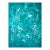 "Aqua Chiffon No.1 - Compressed Veil" - Teal Abstract Acrylic Painting on Paper by Sara Richardson For Sale