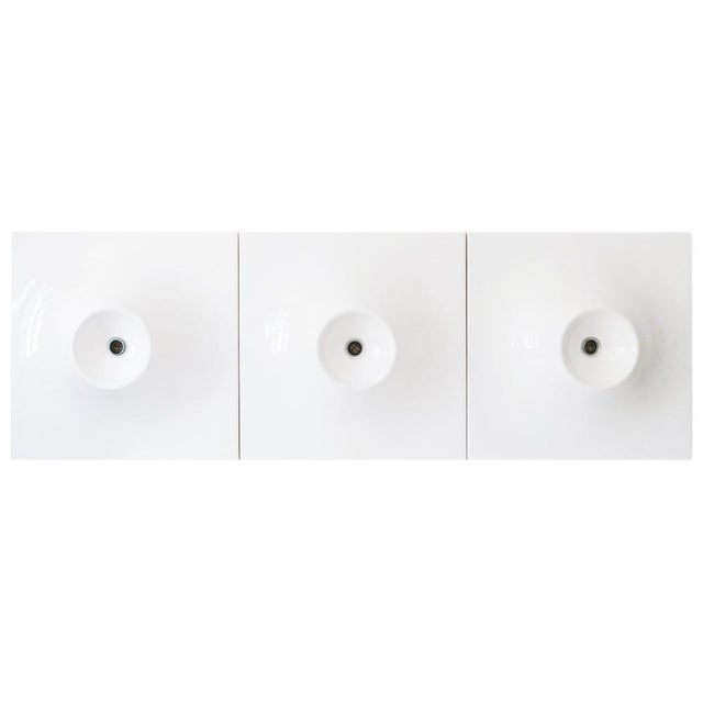 Large Mid-Century Modern Wall Lamps in Fiberglass, 1970s, Set of 3 For Sale - Image 6 of 18
