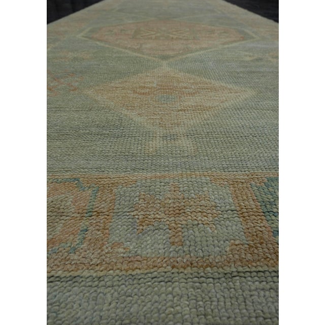 Early 21st Century Turkish Oushak Rug 3'11" x 10' #18056 For Sale - Image 5 of 8
