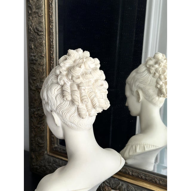 Bust of Manon Lescaut on Green Marble Base from Giannelli, 1950s For Sale - Image 6 of 8
