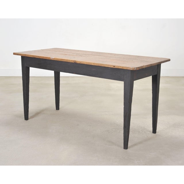 French Provincial Rustic Country French Provincial Pine Farmhouse Dining Table For Sale - Image 3 of 18