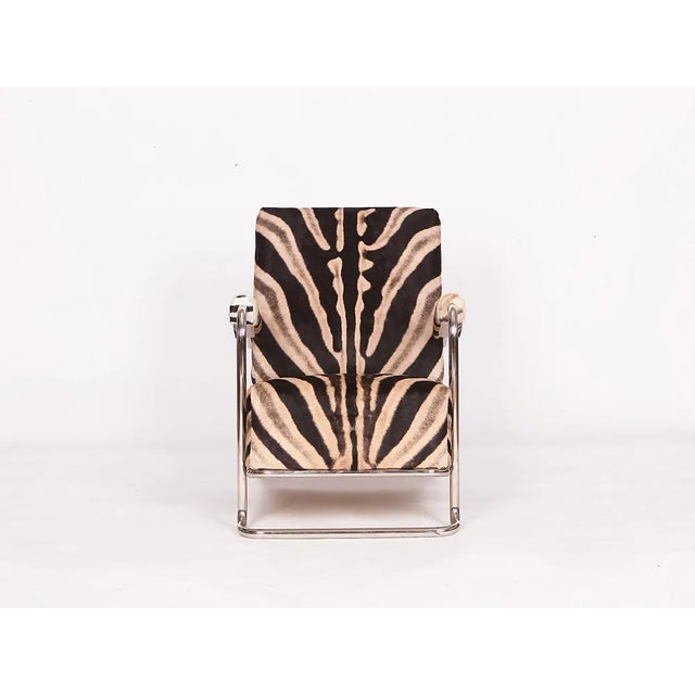 Zebrafell Tubular Steel Chair from Hynek Gottwald, 1930s For Sale - Image 6 of 10