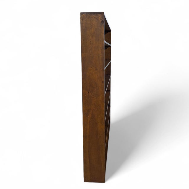Vintage Pine Five-Shelf Bookcase, 73-Inch Rustic Open Display Cabinet For Sale - Image 4 of 18