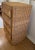 Vintage coastal safari style braided rattan 4 drawers chest. 39” highboy..