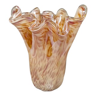 Murano Glass Draped Vase from Michielotto, Italy, 1970s For Sale
