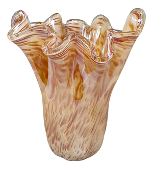 Murano Glass Draped Vase from Michielotto, Italy, 1970s