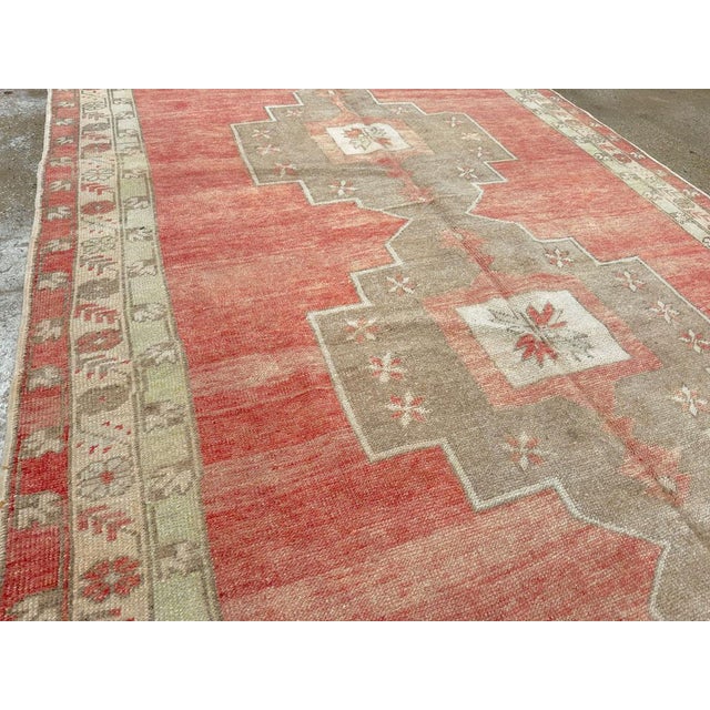 Mid 20th Century Galerie Shabab Collection Mid-20th Century Turkish Anatolian Wide Gallery Runner For Sale - Image 5 of 10
