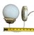 Glass Vintage Tole Style Milk Glass Globe Metal Painted Wall Sconce For Sale - Image 7 of 7